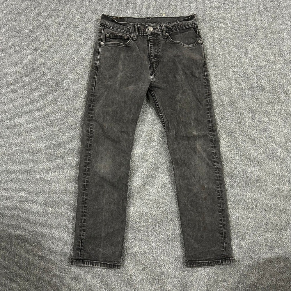 Levis Jeans Mens Size 31x30 Black 502 Taper Fit Faded Denim Casual Pants
